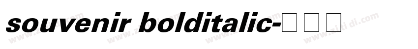 souvenir bolditalic字体转换